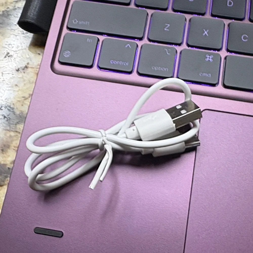 Type Z Metallic Purple Bluetooth Keyboard Case with Trackpad